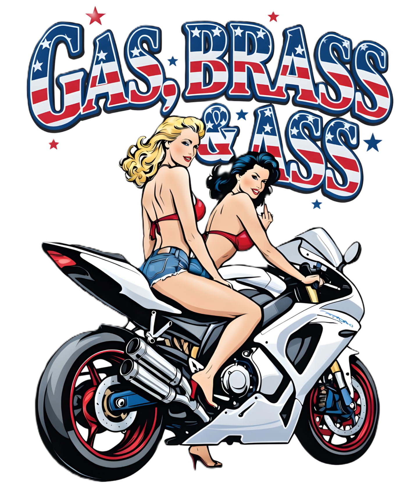 "Gas, Brass & Ass" -- Sticker -- $5
